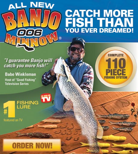 Banjo Minnow 006 • 110 Piece Fishing System Lures As Seen On TV